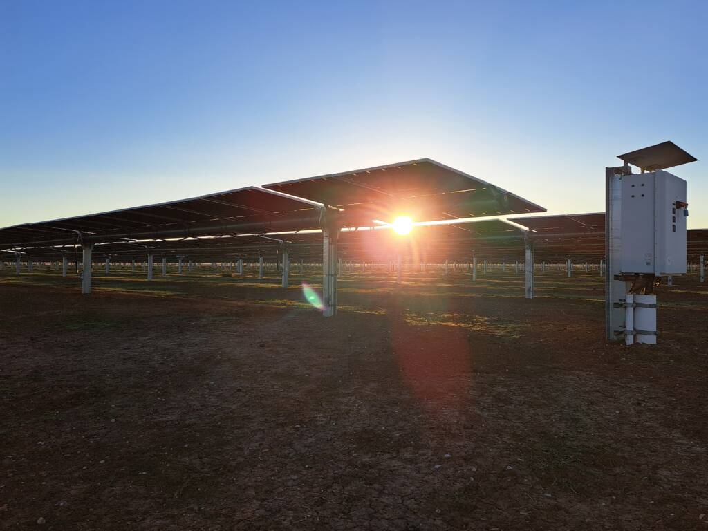 a ground-up photo of cleanpeak energy's hay solar farm