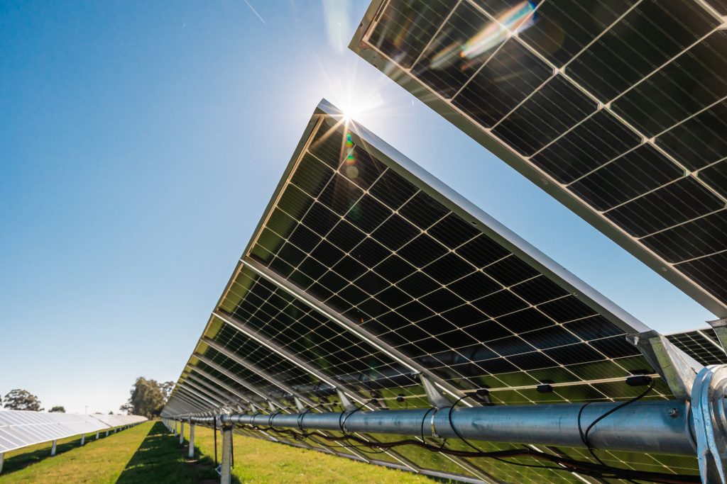 Underneath solar panels
