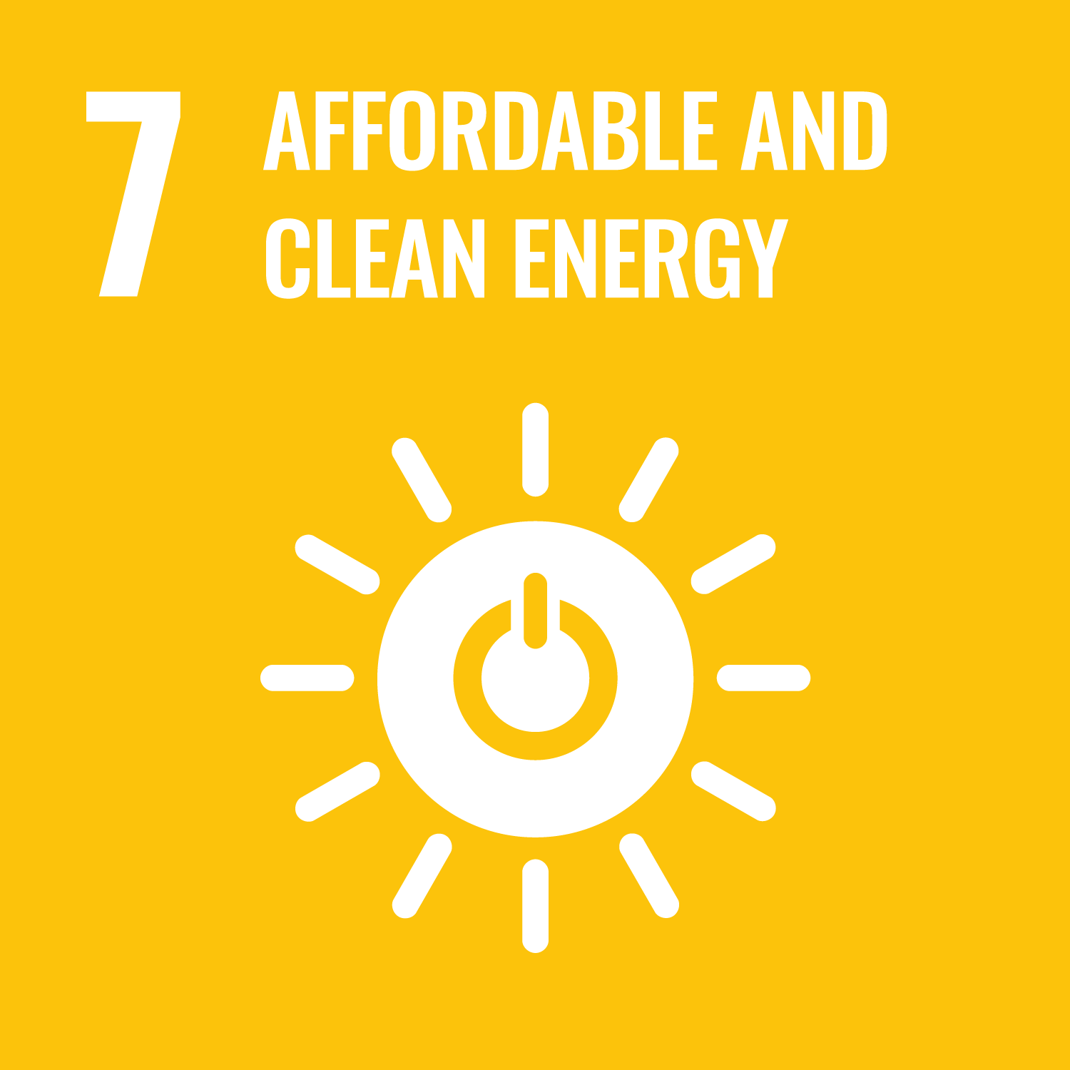 UN SDG 7 - Affordable and clean energy